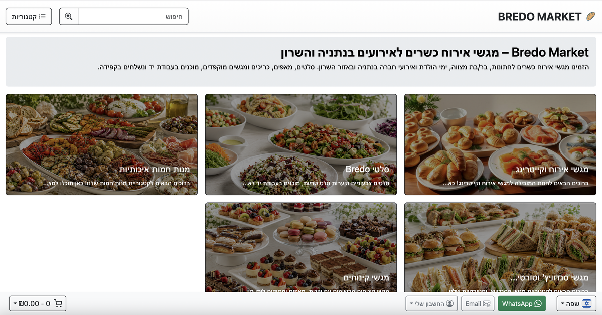 Bredo Market — פלטפורמת e-commerce רב־לשונית לשוק הישראלי — 2