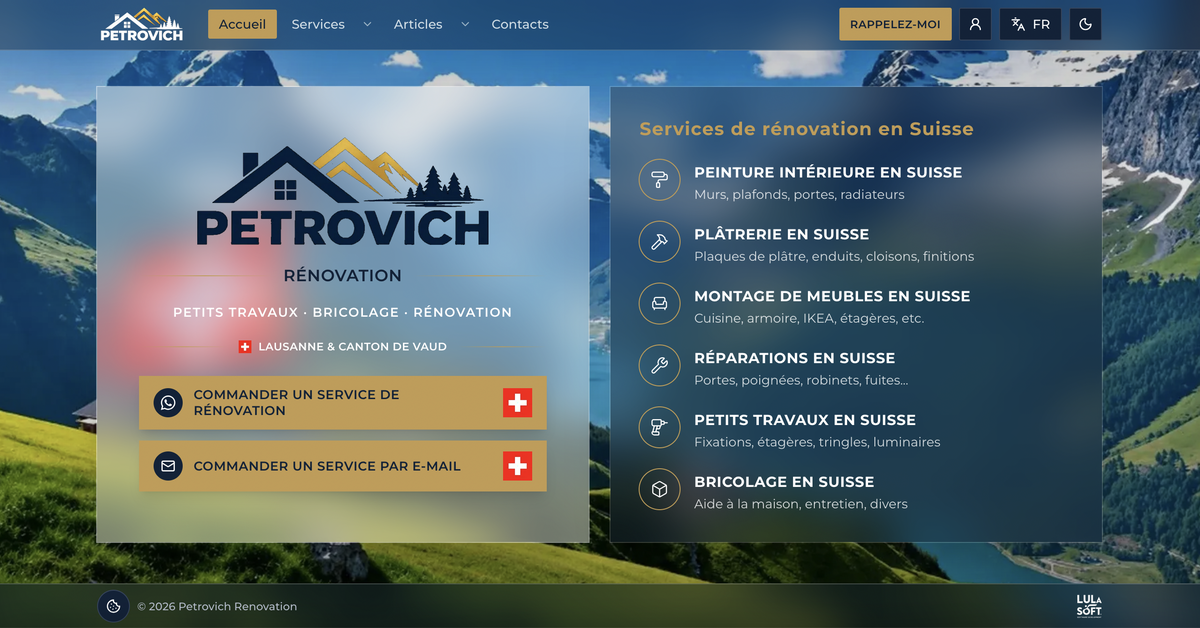Multilingual Digital Platform for a Swiss Renovation Business — 1